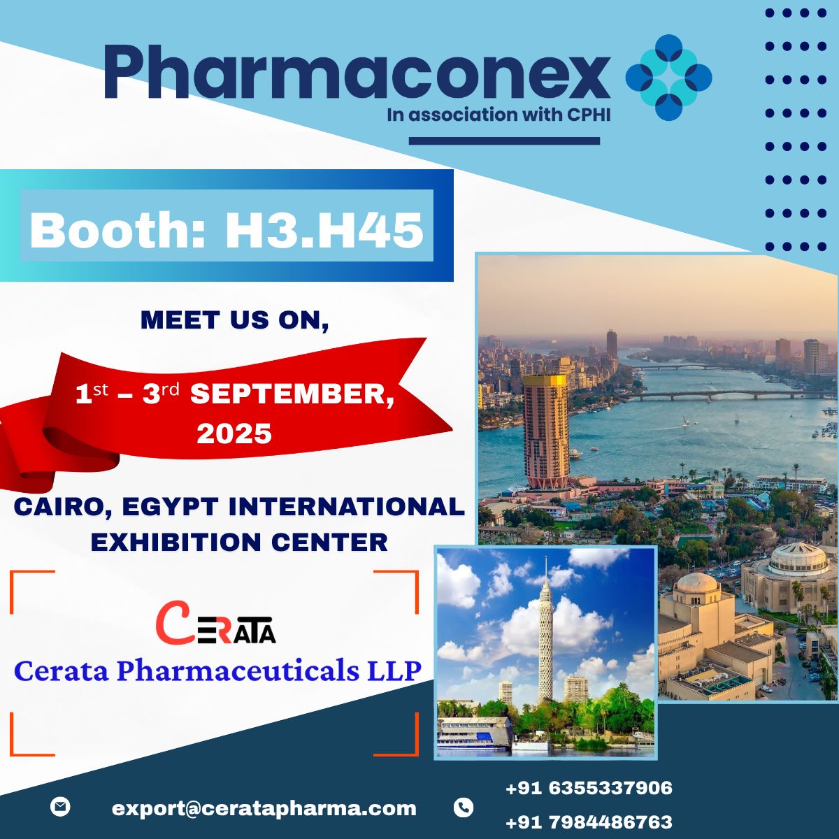 CERATA Pharmaceuticals LLP to Exhibit at Pharmaconex Egypt 2025