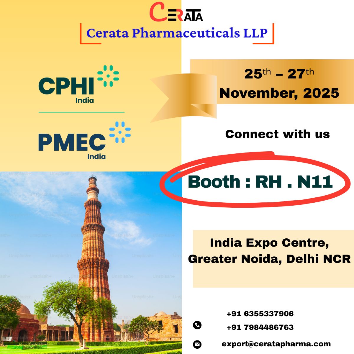 Cerata Pharmaceuticals LLP to Exhibit at CPHI India 2025